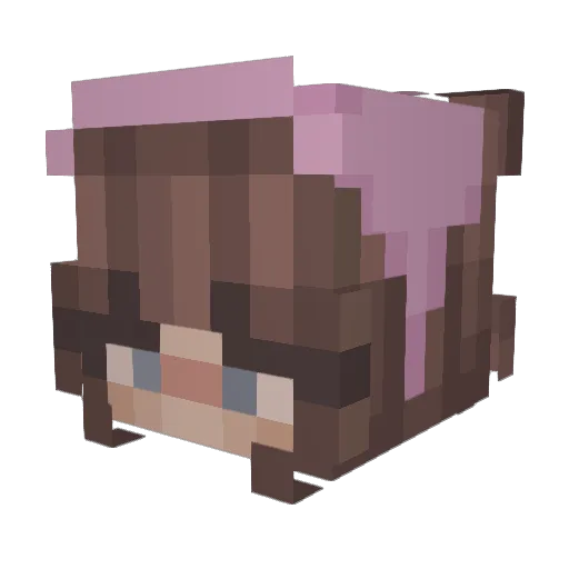 _blueberrii Minecraft avatar head, 3D render