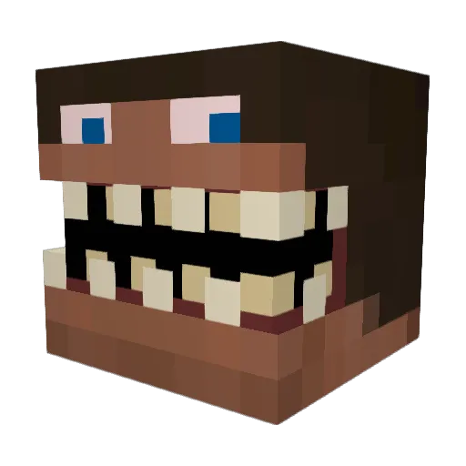 _bokaj_ Minecraft avatar head, 3D render