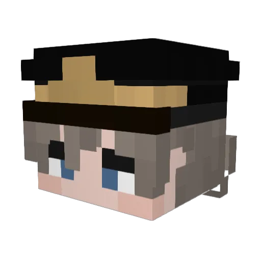_bonoo Minecraft avatar head, 3D render