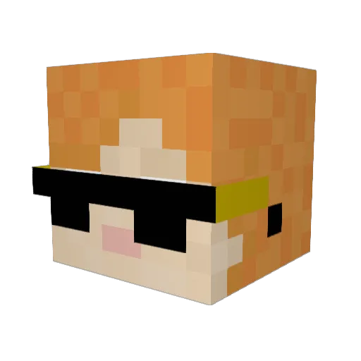 _bonsai28 Minecraft avatar head, 3D render