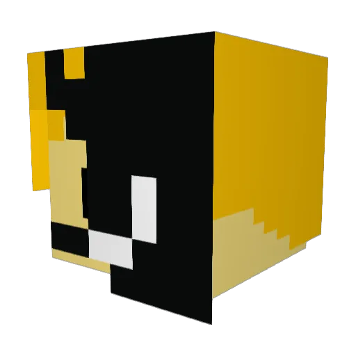 _bootleg_ Minecraft avatar head, 3D render