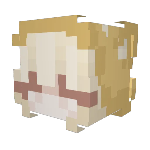 _bosca_ Minecraft avatar head, 3D render