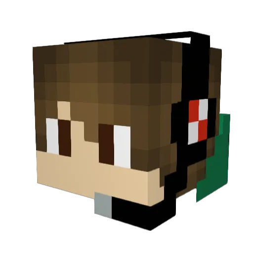 _br0kxn_ Minecraft avatar head, 3D render