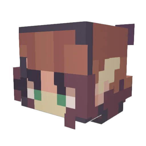 _breath Minecraft avatar head, 3D render