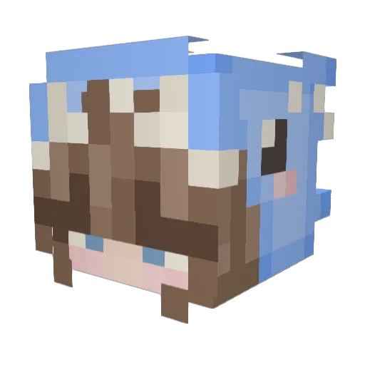 _brijole_ Minecraft avatar head, 3D render