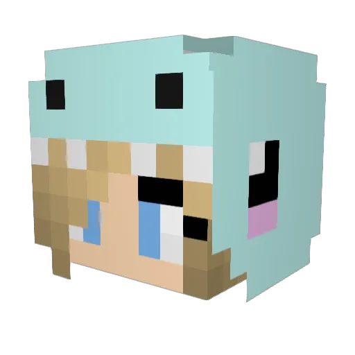 _britneyx Minecraft avatar head, 3D render