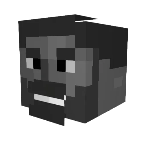 _bromm_ Minecraft avatar head, 3D render