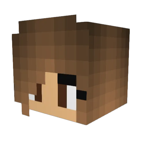 _brookee_ Minecraft avatar head, 3D render