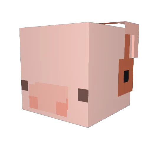 _broomstick_ Minecraft avatar head, 3D render