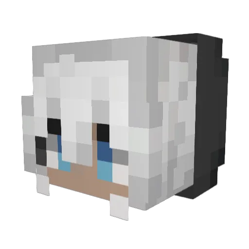 _bukaixin_ Minecraft avatar head, 3D render