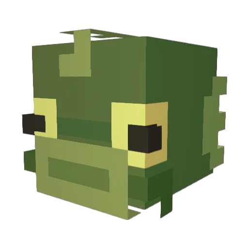 _butterflies_ Minecraft avatar head, 3D render