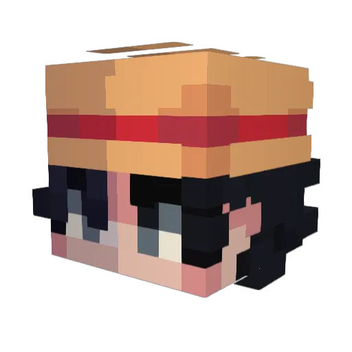 _c0nman Minecraft avatar head, 3D render