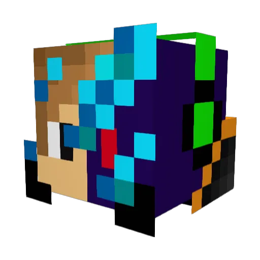 _c0rd_ Minecraft avatar head, 3D render