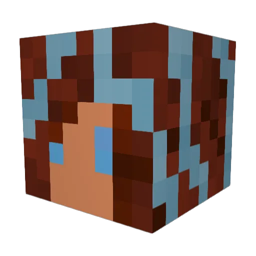 _c4r0_ Minecraft avatar head, 3D render