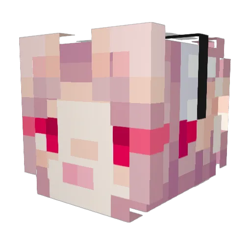_c4sino Minecraft avatar head, 3D render