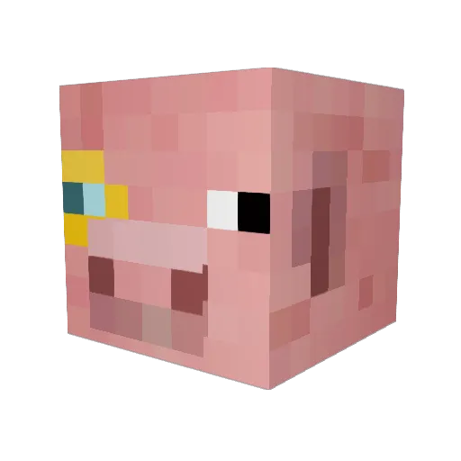 _c_c_c Minecraft avatar head, 3D render