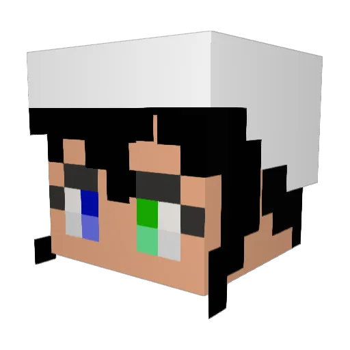 _caam_ Minecraft avatar head, 3D render