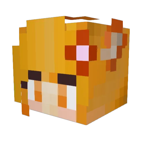 _cachupin_1 Minecraft avatar head, 3D render