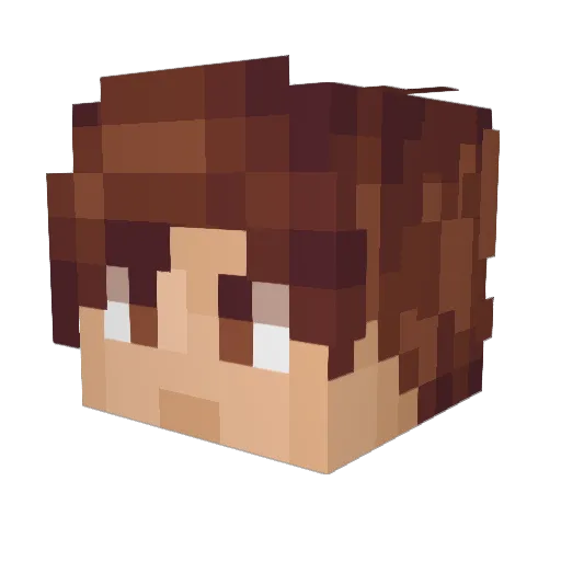 _cakeZ Minecraft avatar head, 3D render