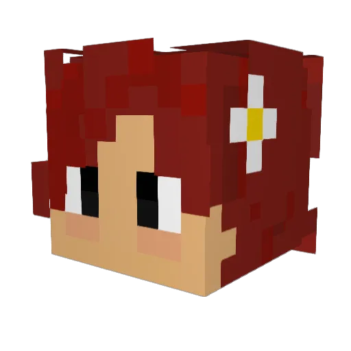 _camii_ Minecraft avatar head, 3D render