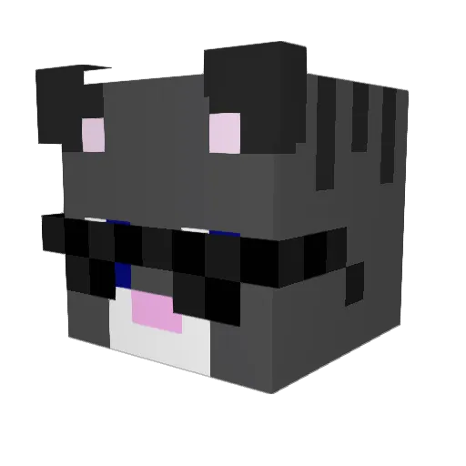 _canny_ Minecraft avatar head, 3D render