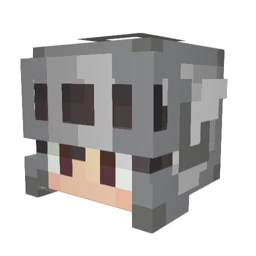 _carloo Minecraft avatar head, 3D render