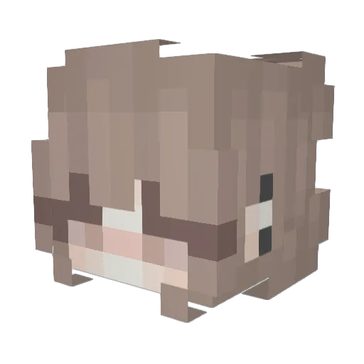 _chanwi_ Minecraft avatar head, 3D render