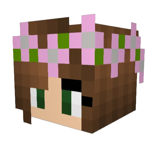 _charlottexo Minecraft avatar head, 3D render