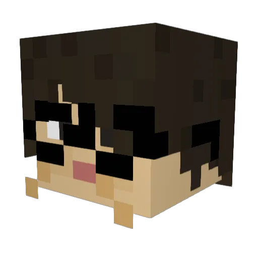 _charlyhm_ Minecraft avatar head, 3D render