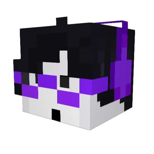_chatLogs_ Minecraft avatar head, 3D render