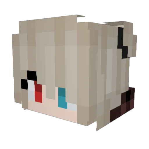 _chernx Minecraft avatar head, 3D render