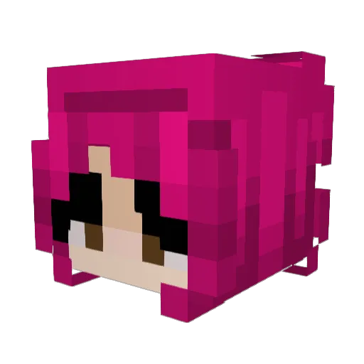 _chiakiswife Minecraft avatar head, 3D render