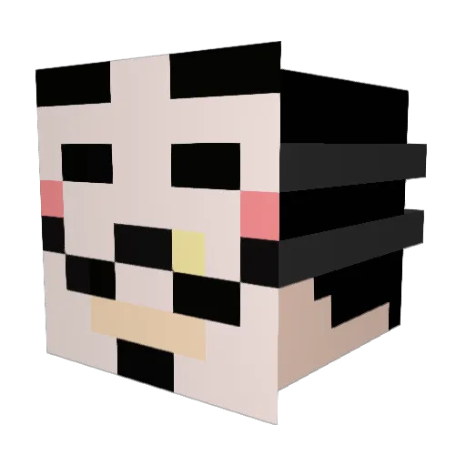 _chickenwingZ Minecraft avatar head, 3D render
