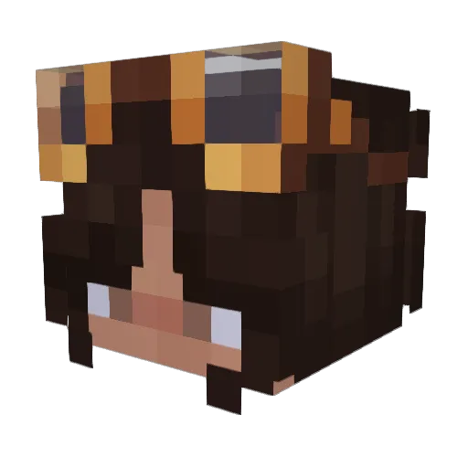 _chipsa_ Minecraft avatar head, 3D render