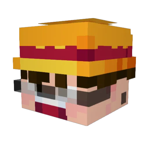 _choclo_ Minecraft avatar head, 3D render