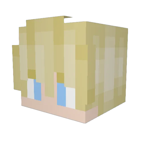 _chqseee Minecraft avatar head, 3D render