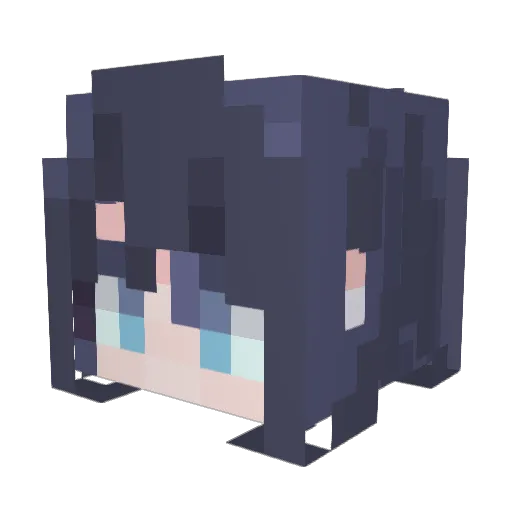 _chvrch Minecraft avatar head, 3D render