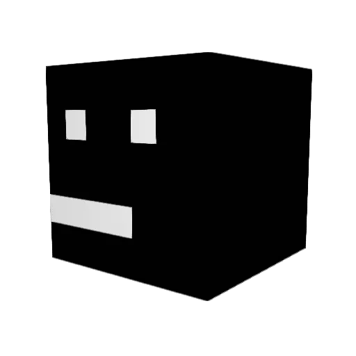 _cide Minecraft avatar head, 3D render