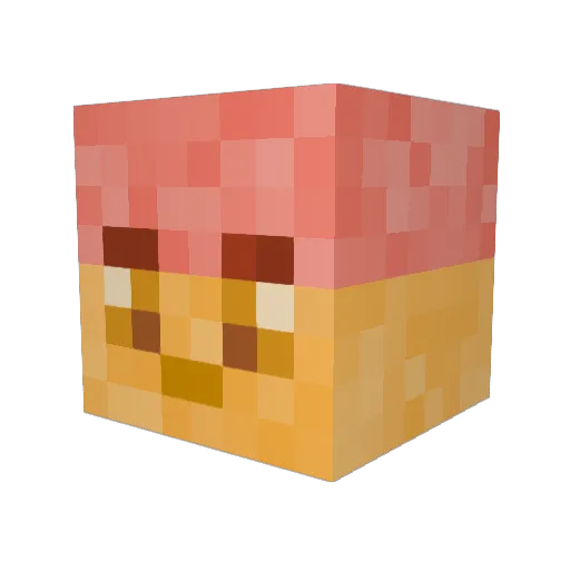 _claireybeary_ Minecraft avatar head, 3D render