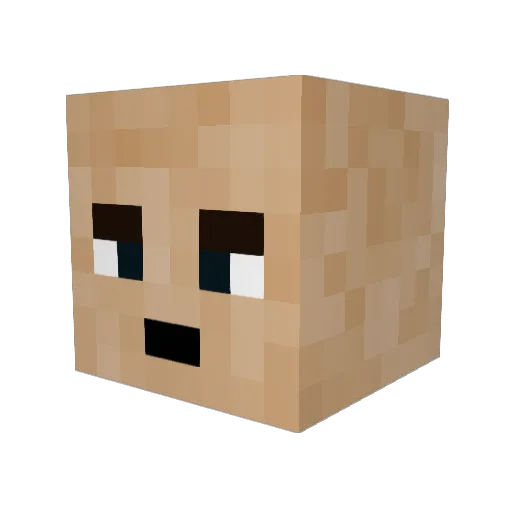 _clapper123_ Minecraft avatar head, 3D render