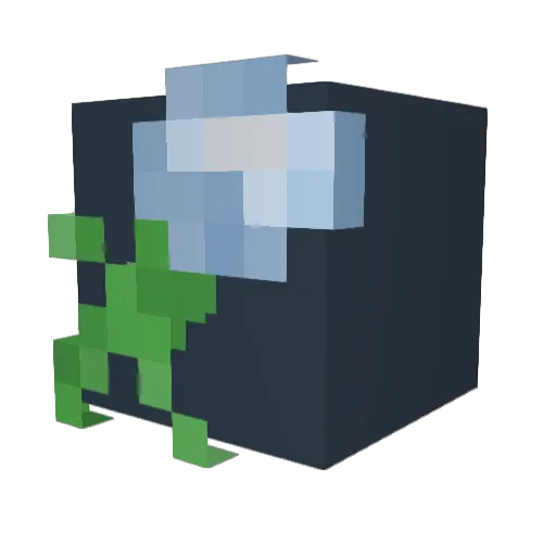 _cloudbit Minecraft avatar head, 3D render