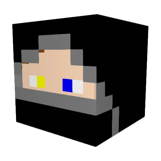 _cnz Minecraft avatar head, 3D render