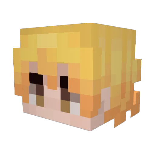 _code314_ Minecraft avatar head, 3D render