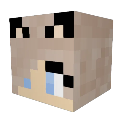 _colada Minecraft avatar head, 3D render