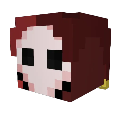 _commo_ Minecraft avatar head, 3D render