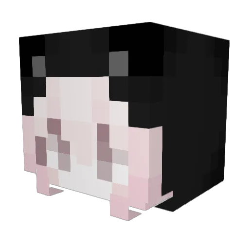 _cool Minecraft avatar head, 3D render