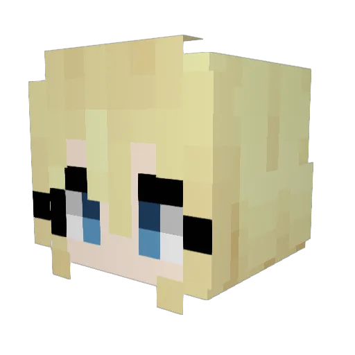 _cosmia Minecraft avatar head, 3D render