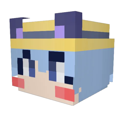 _cottoncandy Minecraft avatar head, 3D render