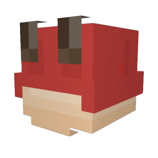 _crab Minecraft avatar head, 3D render