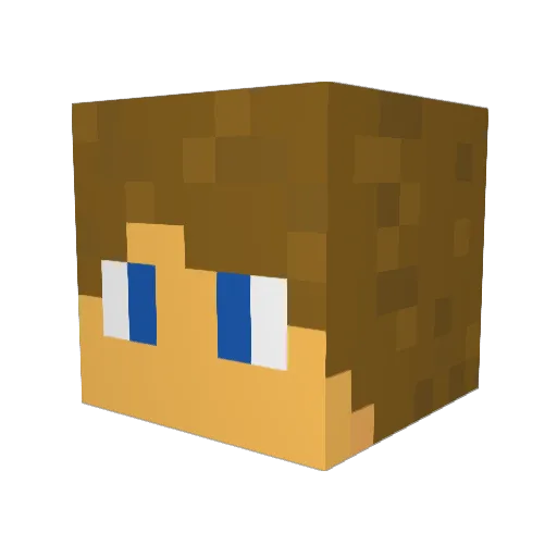 _crashtest_ Minecraft avatar head, 3D render